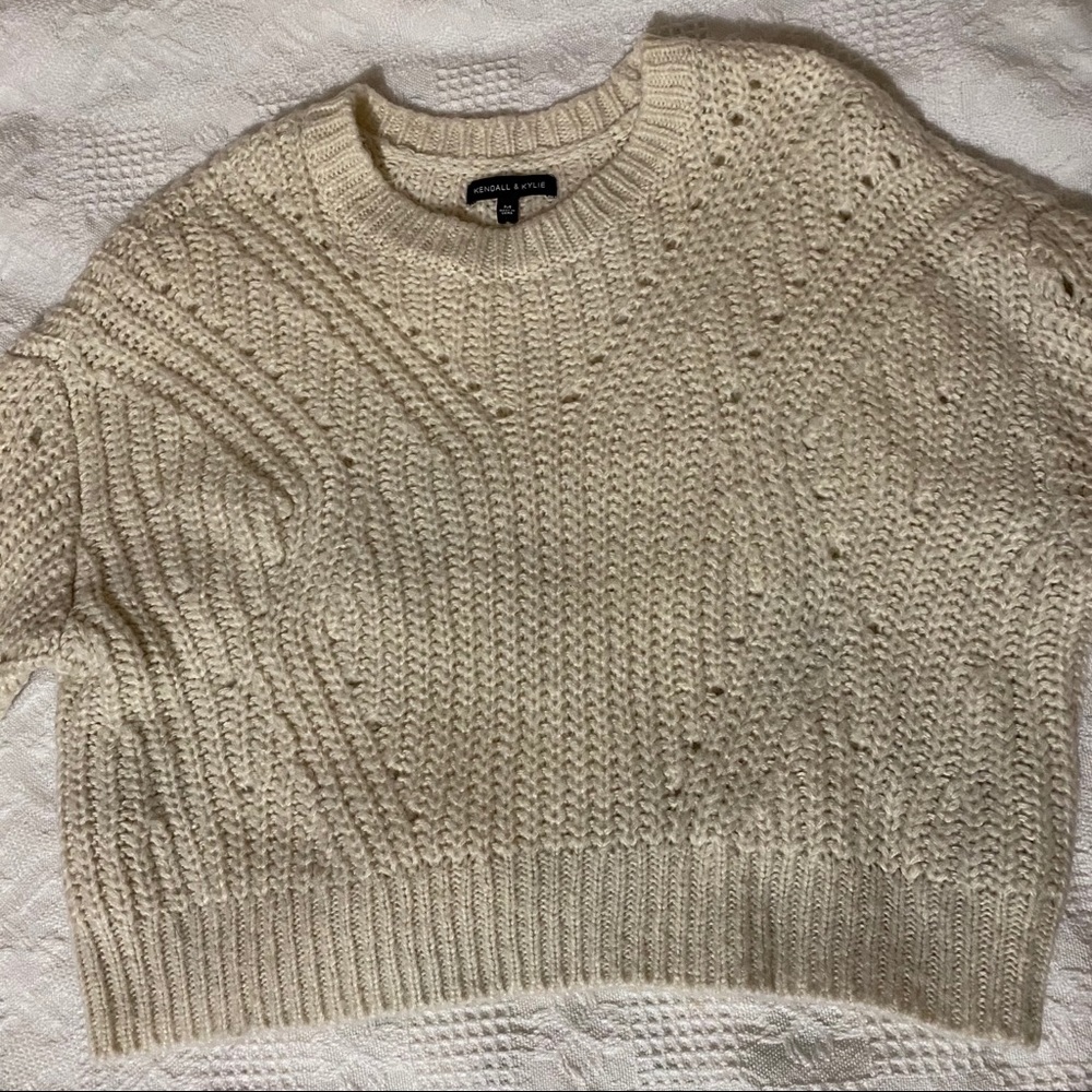 pacsun la hearts chunky cream knit sweater